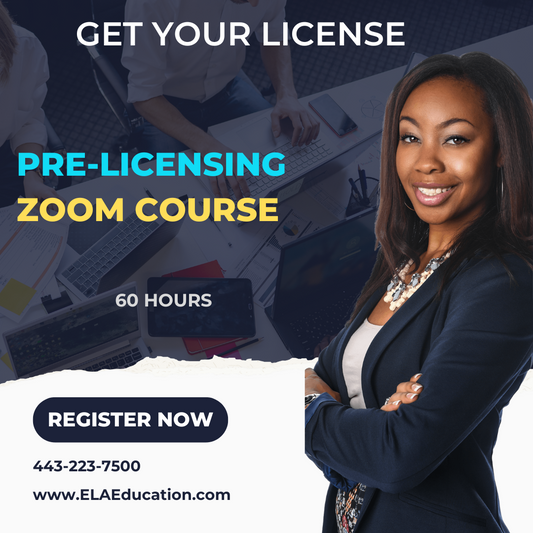 Real Estate 60 Hour Pre Licensing Course- ZOOM-Oct 30-Dec 16, 2024